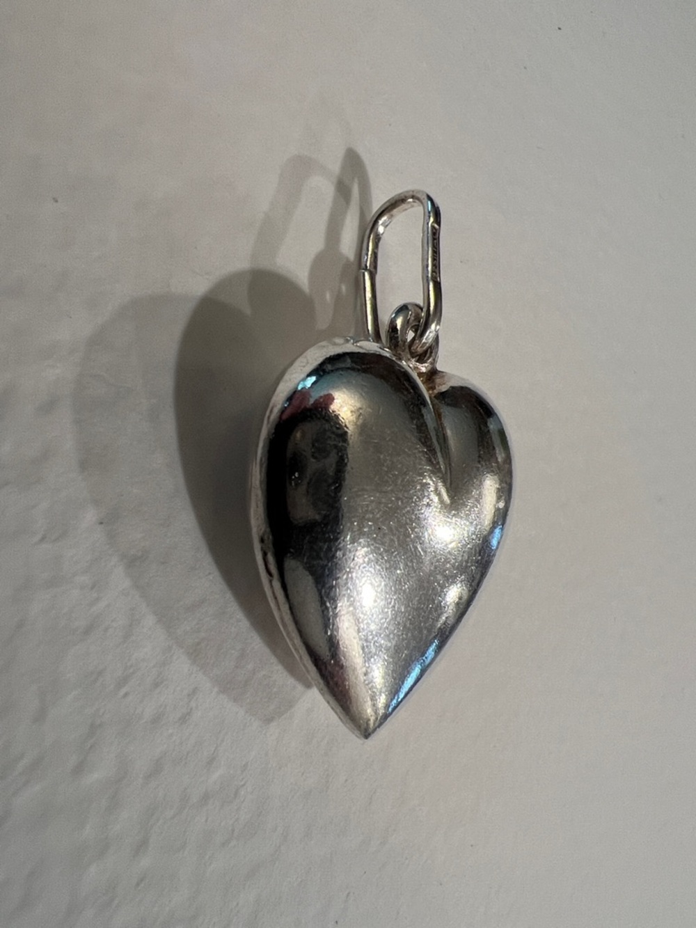 Sterling Silver Heart Pendant Charm - Silver - Picture 2 of 5